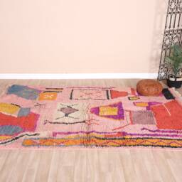 Vintage Boujaad Rug, Authentic Moroccan Rug 5x8 Ft - thumbnail 2