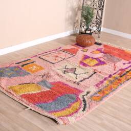 Vintage Boujaad Rug, Authentic Moroccan Rug 5x8 Ft - thumbnail 3