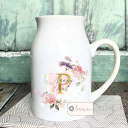 Personalised Mother's Day Nanna Nanny Mum Auntie Grandma Mama Home Wildflower Floral Ceramic Small Vase Jug Mug Birthday Gift Easter - thumbnail 2