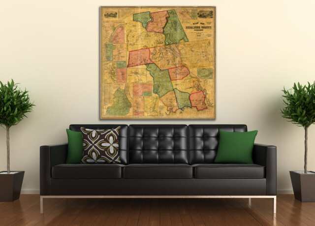 Vintage Middlesex County, Connecticut Map Print Photo Paper, Matte, Or Canvas - image 1