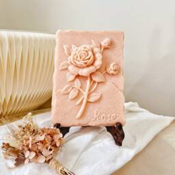 Carved Flower Wax Tablet, Highly Scented Soy Air Freshener, Flameless Candle, Mothers Day, Birthday Gift, Home D??cor, Bridal Shower Gift - thumbnail 3