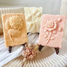 Carved Flower Wax Tablet, Highly Scented Soy Air Freshener, Flameless Candle, Mothers Day, Birthday Gift, Home D??cor, Bridal Shower Gift