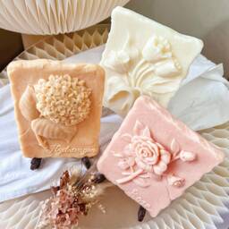 Carved Flower Wax Tablet, Highly Scented Soy Air Freshener, Flameless Candle, Mothers Day, Birthday Gift, Home D??cor, Bridal Shower Gift - thumbnail 2