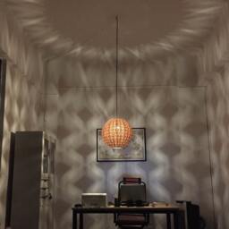 Wood Pendant Light-Galaxy Ball Light-Walnut Veneer-Pendant Light-Chandelier-Lighting-Ceiling Light - thumbnail 3