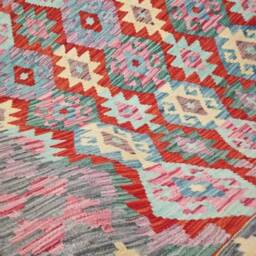 Handmade Kilim Rug, Multicolour Artisan Afghan Turkish Aztec Navajo Wool Rug 292x200 cm - thumbnail 4