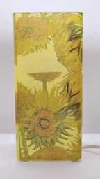 Van Gogh Sunflowers Table Lamp Decoupaged Frosted Glass, Handmade - thumbnail 1