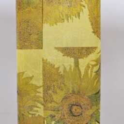 Van Gogh Sunflowers Table Lamp Decoupaged Frosted Glass, Handmade - thumbnail 3