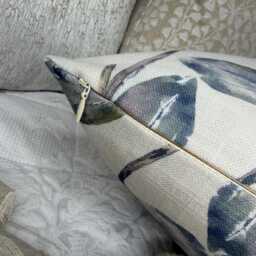 "Blue Leaf Lumbar Cushion Cover 12"" ?? 20" - thumbnail 3