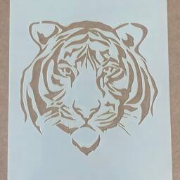 Tiger, Mylar Stencil, Tiger Head, Wall Art, Airbrushing, Painting, Craft, Jungle - thumbnail 3