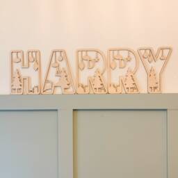 Personalized Wooden Christmas Letters Holiday Name Sign - thumbnail 3
