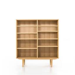 Bookcase, Bookshelf Made Of Oak Vaneer - Livlo D-R02 - thumbnail 3