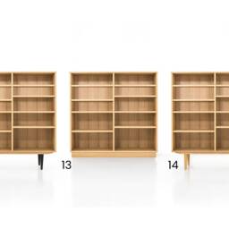 Bookcase, Bookshelf Made Of Oak Vaneer - Livlo D-R02 - thumbnail 2