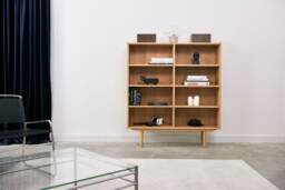 Bookcase, Bookshelf Made Of Oak Vaneer - Livlo D-R02
