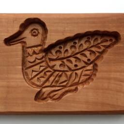 Cookie Mold Ittle Duck Pear Shape 10x15cm Gingerbread Size 10x8cm Springerle Kashigata Handmade Carved Wood - thumbnail 2