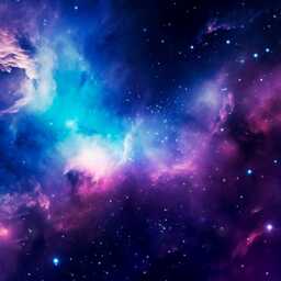 Purple Space Wall Mural Bedroom Sticker Blue Ceiling Wallpaper Murals Living Room Backdrop Removable - thumbnail 4