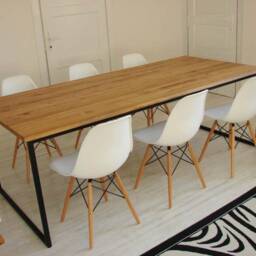 Dining Table, Basic Nio, Table 180x90x75cm, Modern Dining Industrial Scandinavian Design, Up To 6 Seats - thumbnail 3