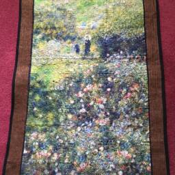Famous Renoir Painting Quilted Wall Hanging Art Fiber Decor Housewarming Wedding Christmas Gift Ideas Picture Framed - thumbnail 2