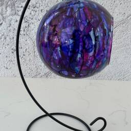 Unique Abstract Hand Painted Glass Tea Light Candle Holder. Moroccan Lantern Inspired. Christmas Gift, Stocking Filler & Unique Gift - thumbnail 4