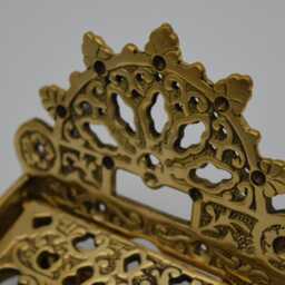 Victorian Solid Brass - Vintage Toilet Paper Holder With Lid - thumbnail 3