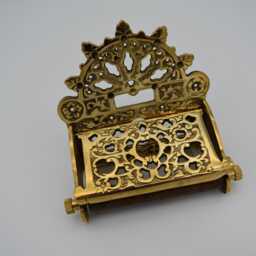 Victorian Solid Brass - Vintage Toilet Paper Holder With Lid - thumbnail 4