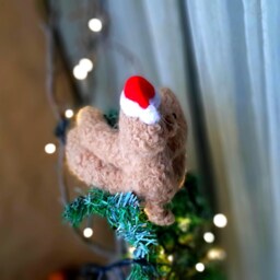 Christmas Tree Topper Dog Toppers Poodle Puppy Ornaments Needle Felt Animals Ornament Felt Dog Memorial - thumbnail 3