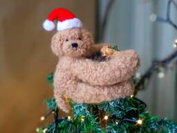Christmas Tree Topper Dog Toppers Poodle Puppy Ornaments Needle Felt Animals Ornament Felt Dog Memorial - thumbnail 1