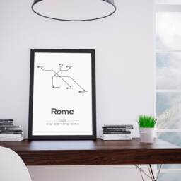 Rome Subway Map, Travel Print, Minimalistic Poster, Scandinavian Poster - Home Decoration Wall Art Mdrn Home - thumbnail 3