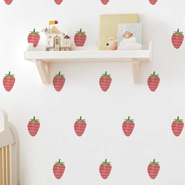 Fresh Strawberries - Peel-And-Stick Wall Decals Mej - image 1