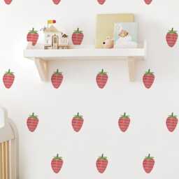 Fresh Strawberries - Peel-And-Stick Wall Decals Mej - thumbnail 1