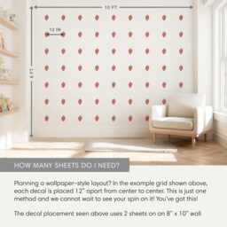 Fresh Strawberries - Peel-And-Stick Wall Decals Mej - thumbnail 4