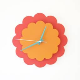Layered Flower Acrylic Wall Clock - Large - thumbnail 1