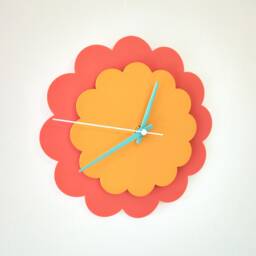Layered Flower Acrylic Wall Clock - Large - thumbnail 3