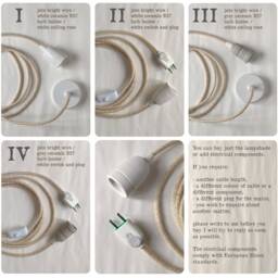 Oval Papier-M??ch?? Pendant Lamp, Layered Natural Material, Vegan Stone Design - thumbnail 4