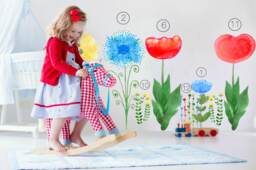 Wall Decal Giant Red Tulip No.6, Home D??cor, Bedroom Floral Decal, Nursery Decor, Dream Meadow Collection