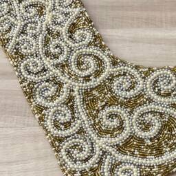 Handmade Beaded Christmas Stocking, Stockings Set 2 3 4 5 6, Gifts - thumbnail 3