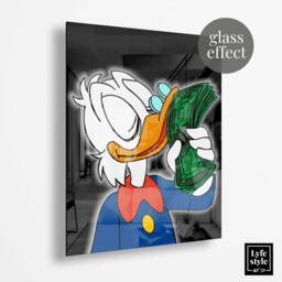 Money Art - Glass Effect Alec Monopoly Inspired - Wall Decor Pop Gifts For Him Canvas - thumbnail 1