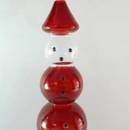 Hand Blown Glass Snowman Christmas Ornament, Egyptian Decoration - thumbnail 2