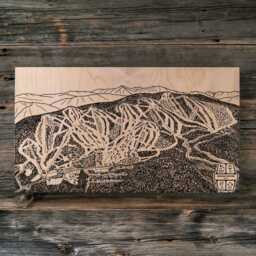 Sunday River Maine Ski Trail Map - Engraved Wood Wall Art, Winter Sport Cabin Decor, Snowboard Mountain Poster, Personal Family Gift - thumbnail 2