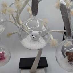 Personalised Bear Christmas Bauble/Memorial Tree Decoration Baby First Ornament Gift - thumbnail 4