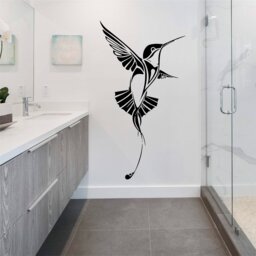 Humming Bird - 0070 Vinyl Wall Art, Decal, Sticker, Transfer, Mural, Decor, Rent Friendly, Interior, Exterior, Full Removable