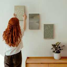 3 Piece Canvas Set - Wavy & Patterns With Boho Flowers, Green Wall Art Print, Natural Textures Decor - thumbnail 1