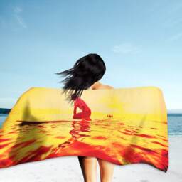 Surf Art Beach Towel Unique Surfing Boy Design - 70x35 - thumbnail 2