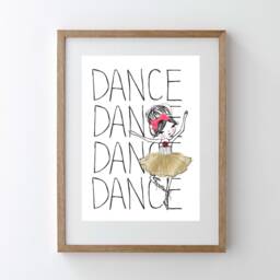 Ballerina Art Print, Girls Room Decor - Digital Download - thumbnail 2