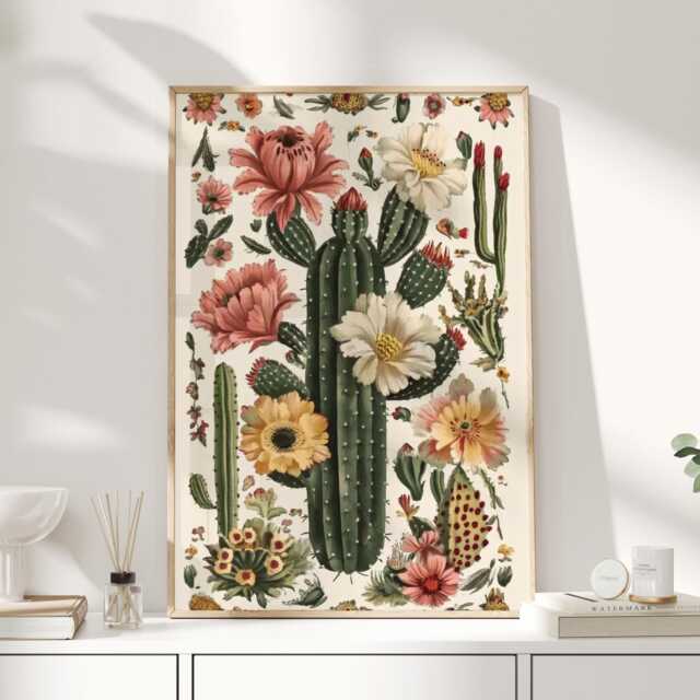 Cactus Print, Mexican Art, Decor, Painting, Wall Art Print - image 1