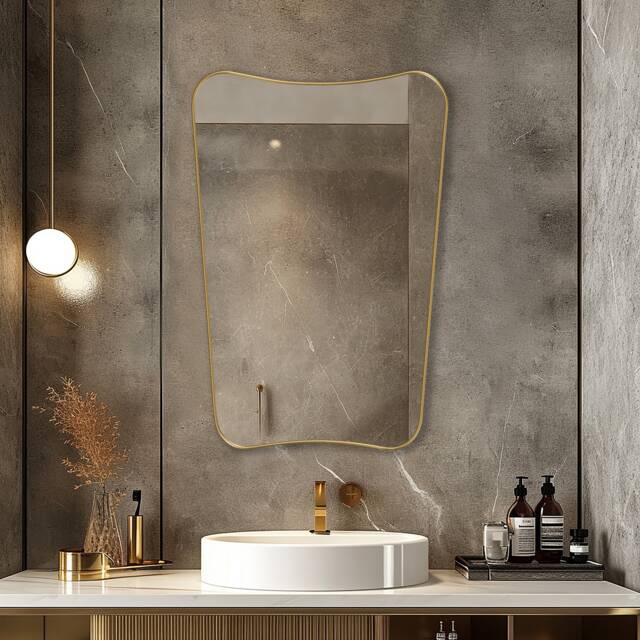 Italian Mirror, Butterfly Vanity Aesthetic Wall Decor Wavy Mirror - Timeless Design For Luxury Homes - image 1