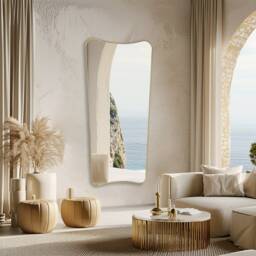 Italian Mirror, Butterfly Vanity Aesthetic Wall Decor Wavy Mirror - Timeless Design For Luxury Homes - thumbnail 3