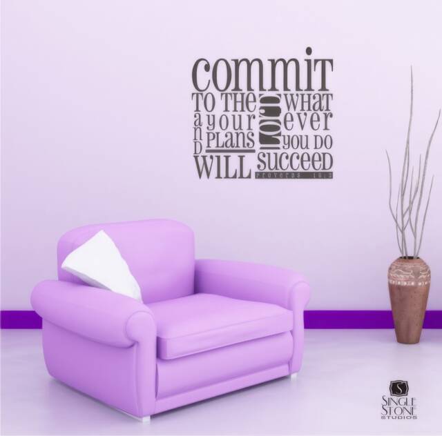 Proverbs 163 Wall Decal - Scripture Vinyl Art - image 1