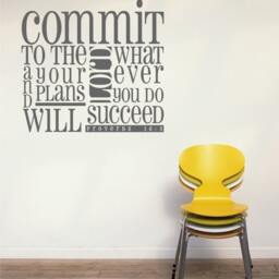 Proverbs 163 Wall Decal - Scripture Vinyl Art - thumbnail 2