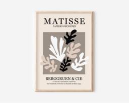 Matisse Berggruen & Cie Print - Inspired, The Cut Outs, Modern Wall Art, Beige Neutral, Henri Exhibition Stylish Home - thumbnail 1