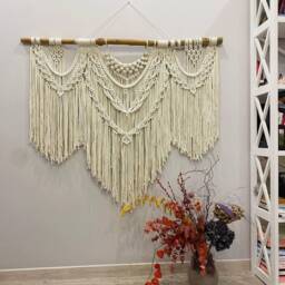 Extra Large Macrame Wall Hanging, Huge Over Crib Art, Decor, Bedroom Bohemian Home Decor, Housewarming Gift - thumbnail 2